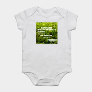 cannabis health benefits: diabetes prevention, inflammation reduction, pressure relief Baby Bodysuit